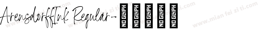 ArensdorffInk Regular字体转换